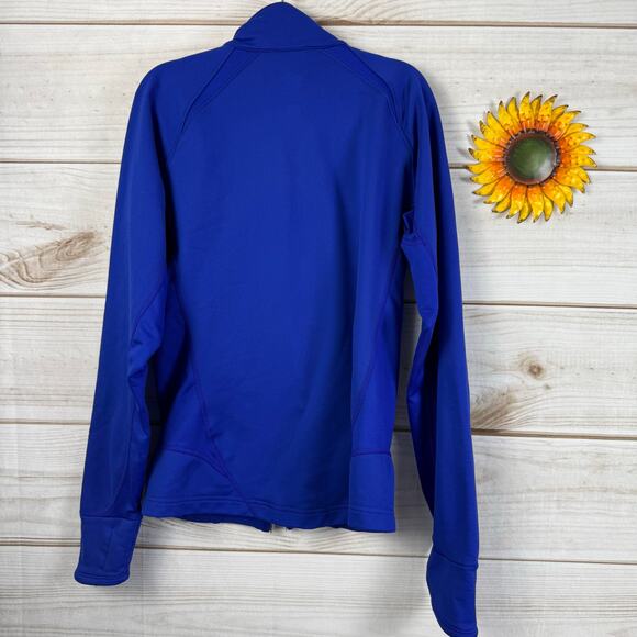 Nike Fit Full Zip Jacket Athletic Running Track Blue Small - Picture 2 of 5